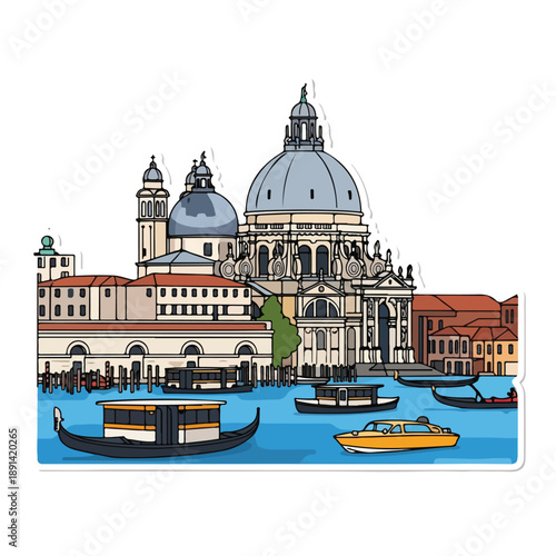 Illustration of Santa Maria della Salute Church.