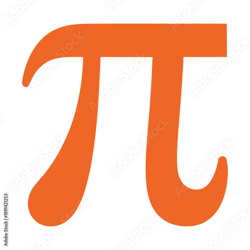 Orange pi symbol mathematical constant icon