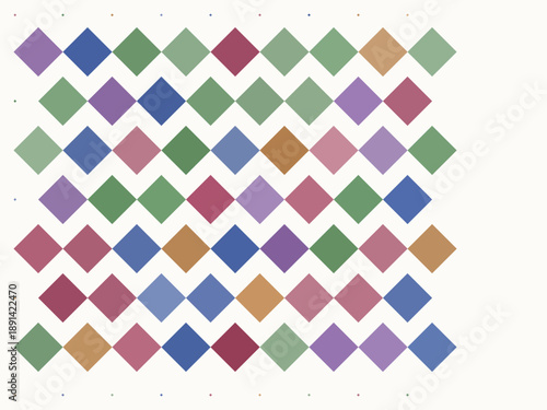 Colorful geometric pattern featuring interlocking diamond shapes in a repeating abstract design with pastel tones