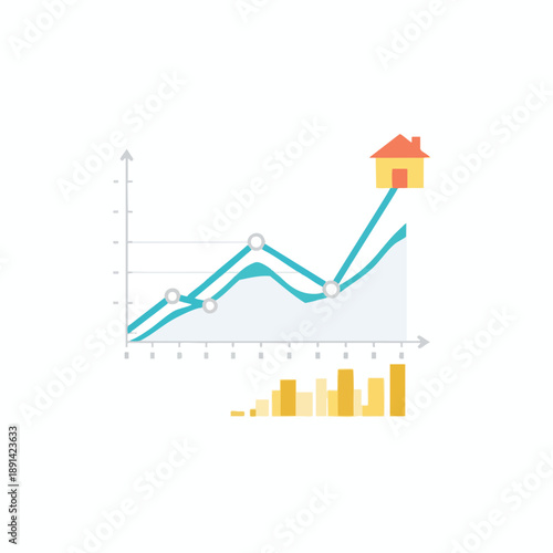 Homeownership growth chart illustration
