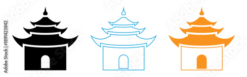 Colorful airplane icons