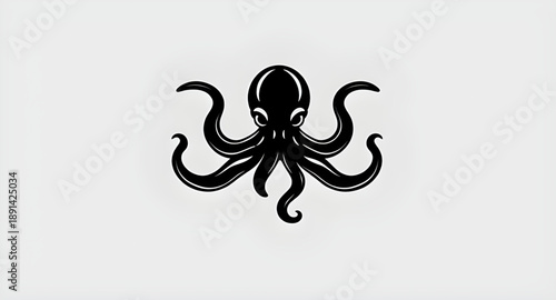 octopus, octopus silhouette, sea creature, marine animal, ocean animal, sea life, underwater, aquatic, tentacles, eight arms, mollusk, cephalopod, wildlife, nature, ocean, deep sea, marine life, vecto