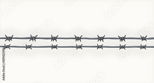 barbed wire, barbed wire fence, fence, wire, metal, sharp, danger, warning, security, protection, restricted, boundary, border, barrier, prison, military, industrial, rusty, steel, iron, twisted wire,