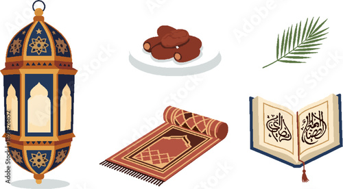 Aesthetic Islamic Icon Set for Ramadan 1447H