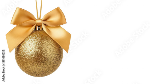 Wallpaper Mural Golden christmas ornament with bow, isolated on transparent background Torontodigital.ca