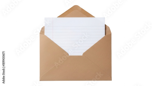 Wallpaper Mural Open envelope with paper inside isolated on transparent background Torontodigital.ca