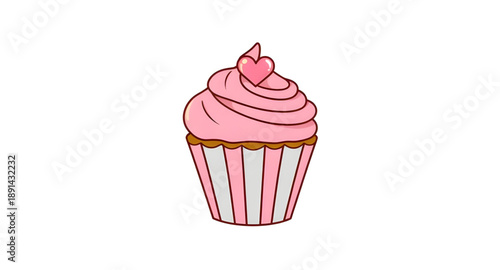 cupcake, dessert icon, sweet food icon, pastry food, bakery sweet, cake dessert, frosting cream, icing topping, sugar sprinkles, candy bits, chocolate chips, vanilla cupcake, strawberry cupcake, sweet