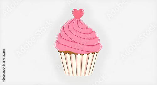 cupcake icon, cupcake illustration, dessert illustration, sweet illustration, bakery illustration, cake illustration, pastry illustration, frosting swirl, icing swirl, cream topping, sugar topping, sp