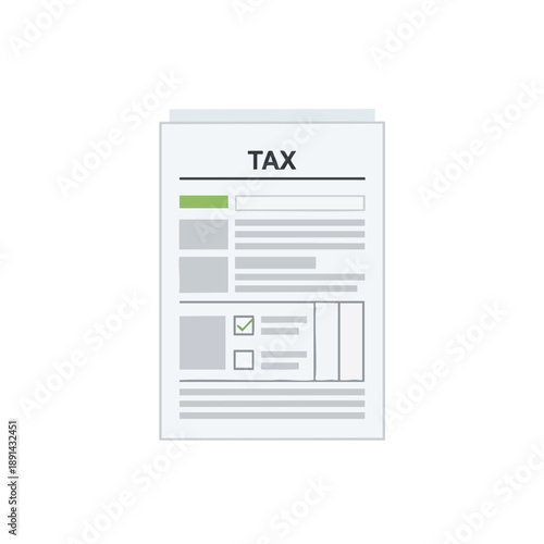 Tax Return Form Illustration