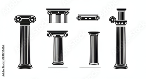ancient columns, columns, pillars, classical, architecture, greek, roman, antique, historic, history, ruins, temple, civilization, heritage, monument, stone, marble, carved, capital, base, shaft, ioni