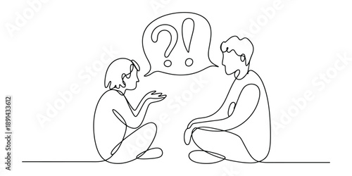 Black Line Cartoon Tooth Character with Confused Thought Bubbles line black and white