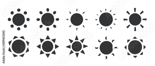 太陽の手書きのベクターのアイコン　いたずら書きのイラスト