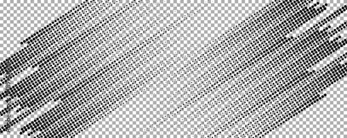 Edge frame. Halftone cartoon border. Pop art dot. Attention pattern. Faded attention texture. Black line isolated on white background. Concentration lines design. Grunge dots zoom.