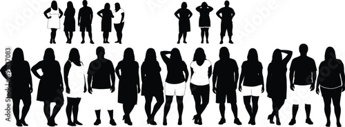 Human life cycle silhouette set showing stages from childhood to old age and death.