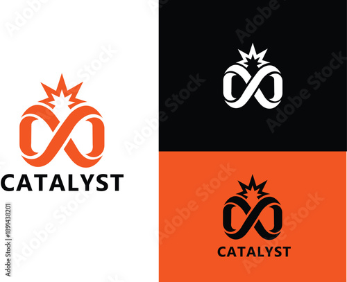 Catalyst Infinity Spark Logo for Innovative Business and Tech Branding