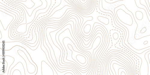 Geography landscape Topo contour map on white background, Smooth shape paper cut wavy shaped layers topographic background.paper texture Imitation of a geographical map shades.
