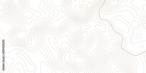 Geography landscape Topo contour map on white background, Smooth shape paper cut wavy shaped layers topographic background.paper texture Imitation of a geographical map shades.
