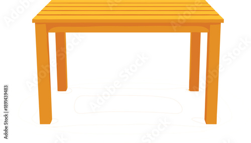 Professional realistic vector illustration of a modern wooden table for interior design and furniture branding।
