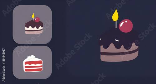 piece of cake, cake slice cartoon, dessert illustration, sweet dessert, bakery food, pastry slice, cartoon food, cute cake, food art, vector illustration, icon graphic, frosting cream, icing layer, ch