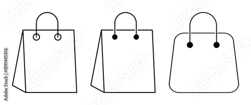 Flat design vector shopping bags icon ideal for branding, logos, fashion or retail.
