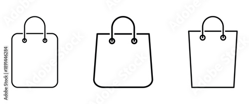 Flat style vector Shopping bag icon vector are use to grocery and service apps.
