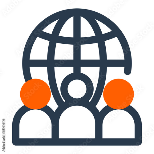 Community collaboration global nonprofit network icon