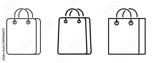 Shopping bag icon design template for advertising and marketing.