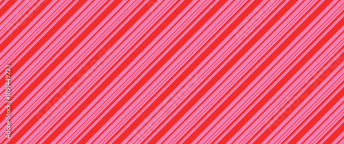 Candy Cane Stripes Seamless Pattern - Diagonal candy cane stripes repeating pattern design