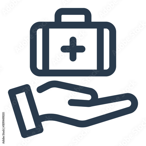 Medical aid support hand for humanitarian NGO