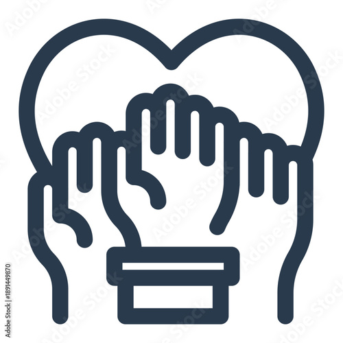 Volunteer care hands for nonprofit organization