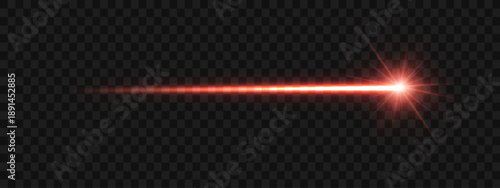 Neon red Light Ray PNG Transparent Effect, Laser Beam, Glow Trail, Sparkle Particles, Motion Path, Cyber Energy, Abstract Technology Background