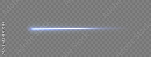 Blue Light Beam PNG Transparent Overlay, Neon Laser Ray, Glow Effect, Energy Path, Sparkle Particles, High Speed Motion, Tech Background