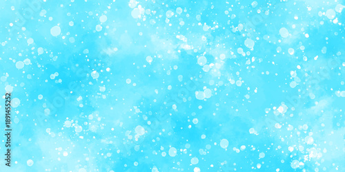 Abstract blue sky watercolor background. light blue bokeh glitter background on blurred texture. watercolor stain with hand paint pattern on blue splash with canvas. beautiful blue sky with cloud.