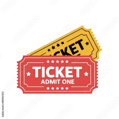 vector cinema tickets isolated