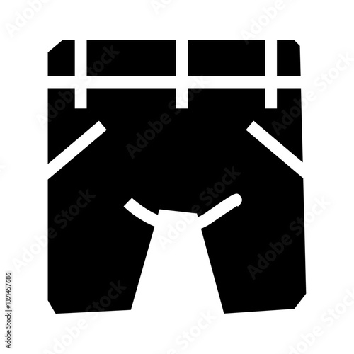 vector illustration of a black pants glyph icon