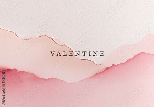 Pink Watercolor Textures For Valentines Design