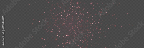 Glitter rose gold background. Pink sequin twinkle powder. Sparkle glow spray effect on black banner. Magic star. Shimmer luxury texture. Abstract party frame. Vector illustration.