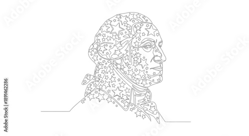 man head made of flowers and leaves