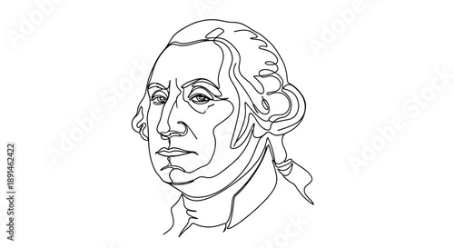 line drawing of benjamin franklin