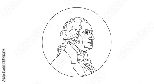 historical portrait of man with powdered wig