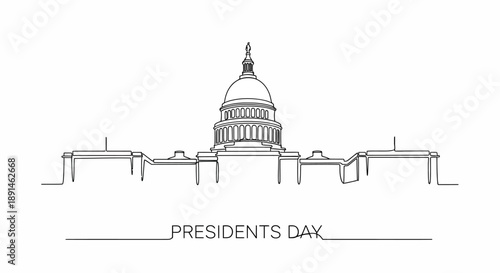 US Capitol building on Presidents Day