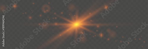 Abstract natural sun flare with a rainbow on a black background”