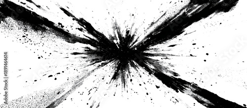 Old black cracked cement wall background with grungy texture design. vector scratched stone surface and dusty plaster crack background.