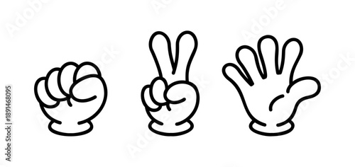 ジャンケン グーチョキパー セット素材