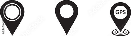 Location GPS Navigation And Map Positioning Graphic Icons