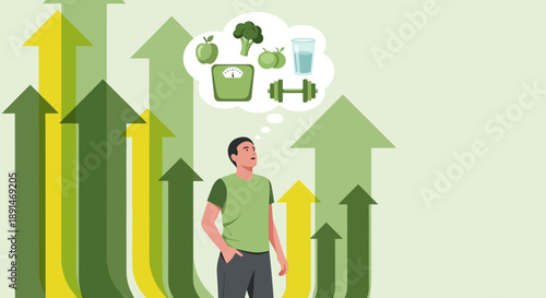 Mans Health and Wellness Journey with Diet and Exercise.