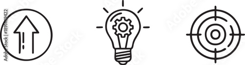 Management Strategy Planning Corporate Development Professional Icon Set