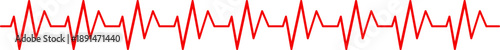 Red ECG heartbeat pulse waveform