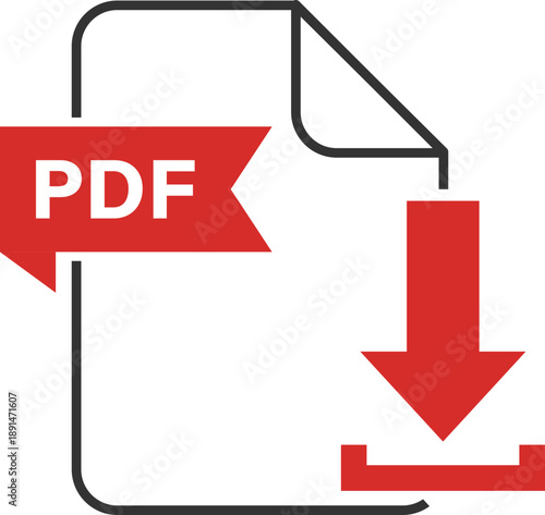 PDF download icon with side banner