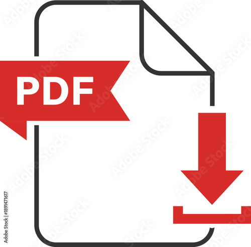 Downloadable PDF icon with large side tag